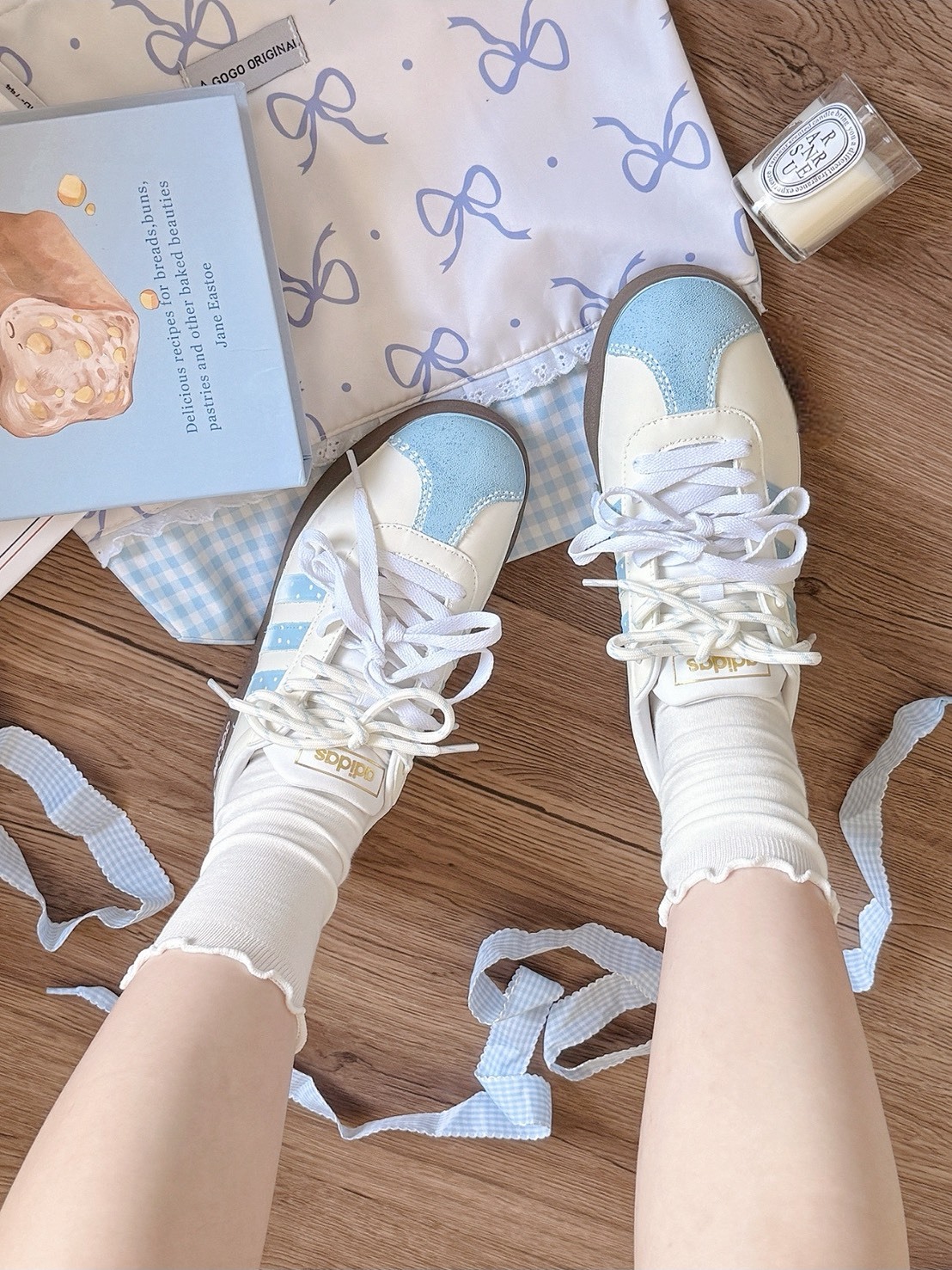 特殊訂製款 ADIDAS VL COURT 2.0 米藍 糖果星空