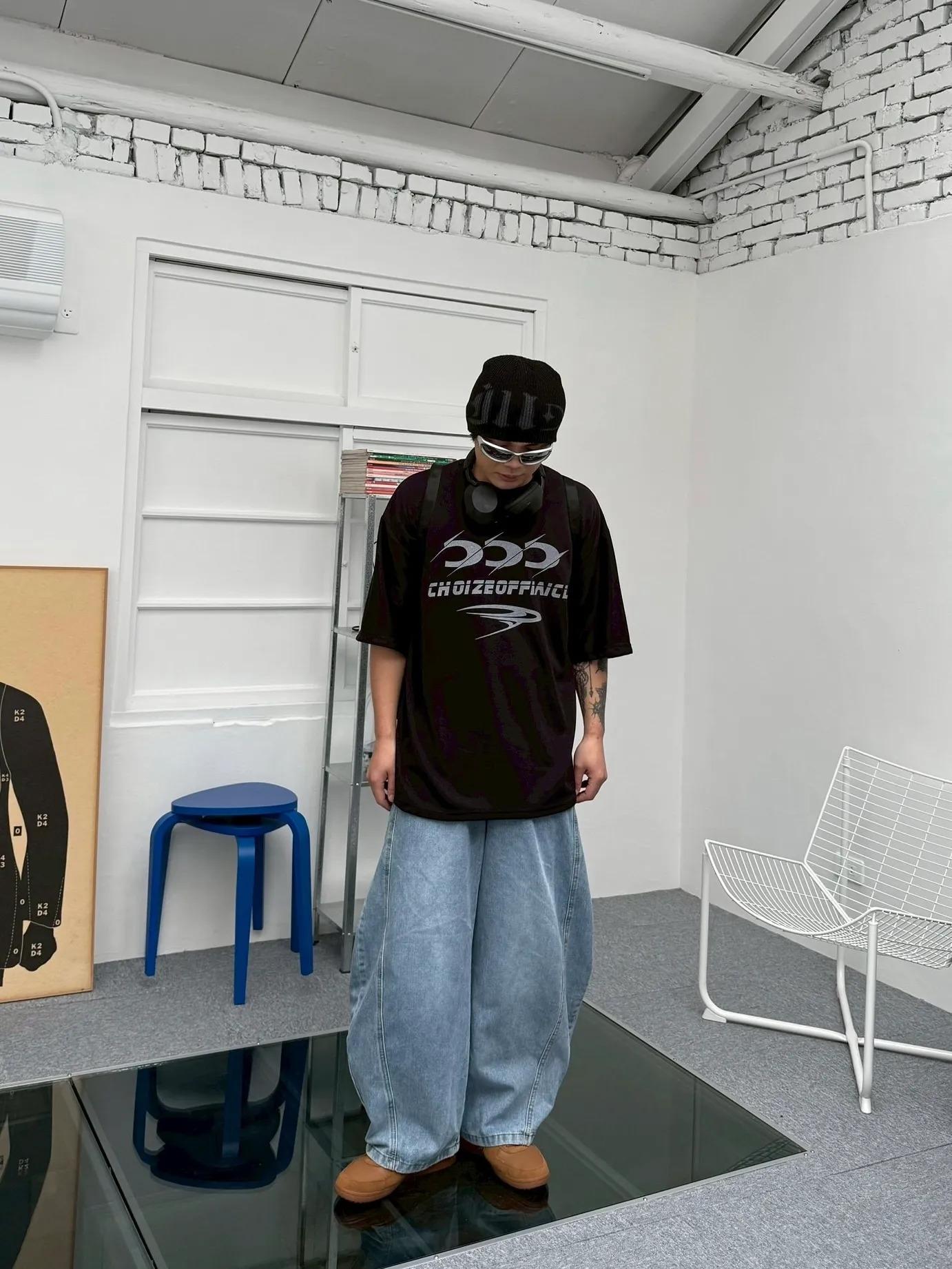 素面 基本 彎刀 牛仔 長褲