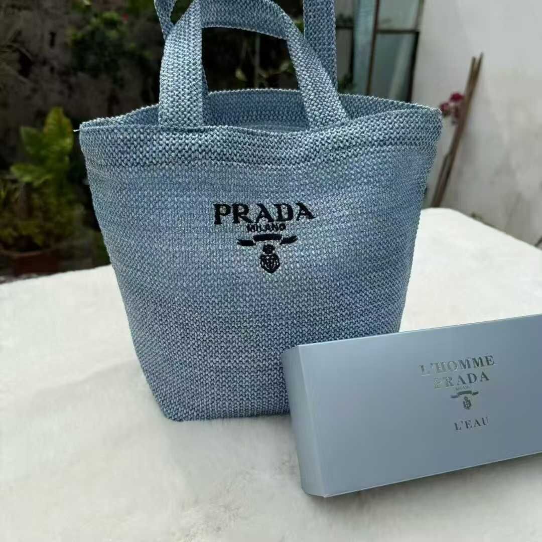 PRADA MILANO VIP 贈品夏日草編袋