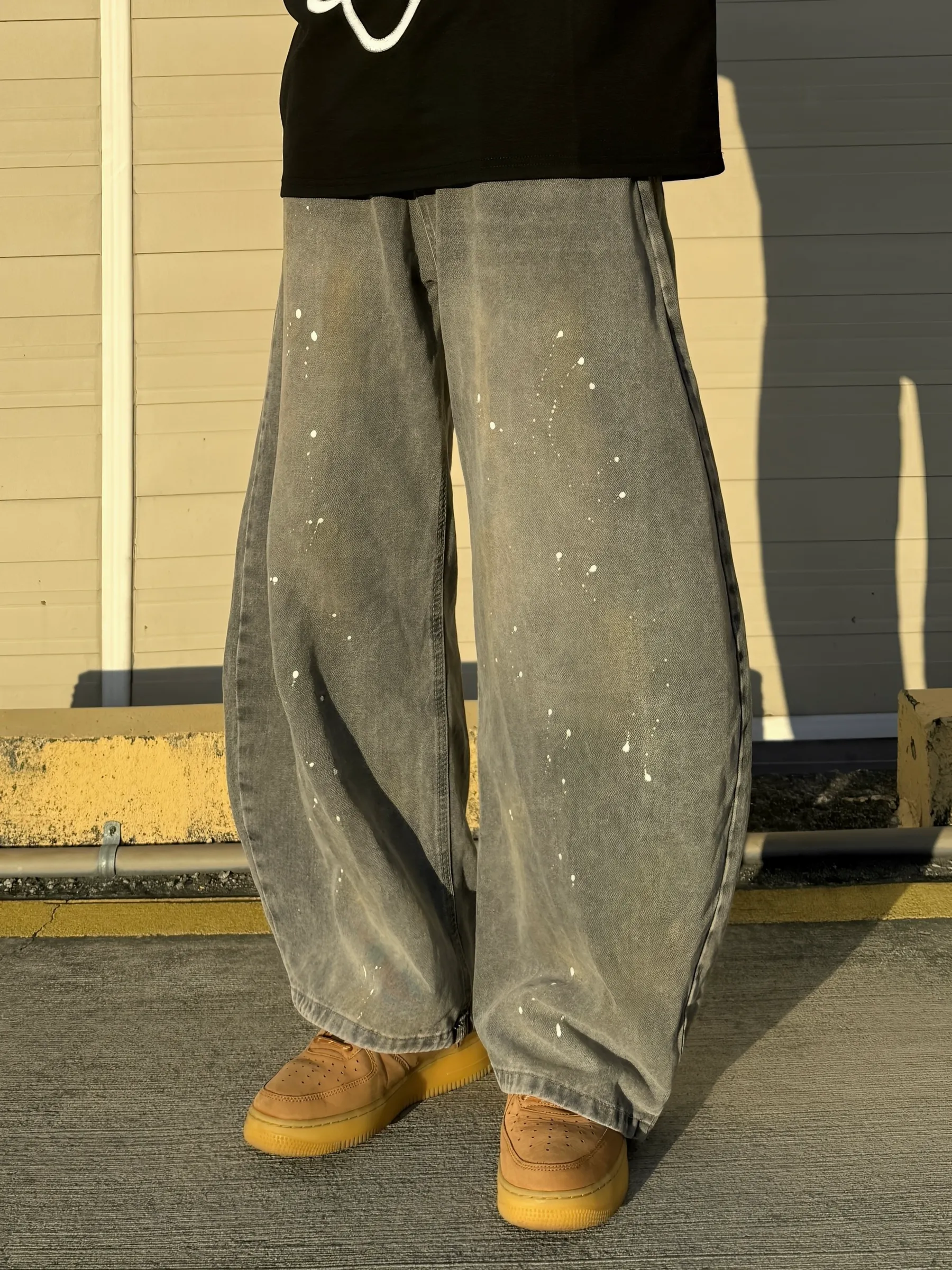 刷白 噴漆 彎刀 牛仔 長褲