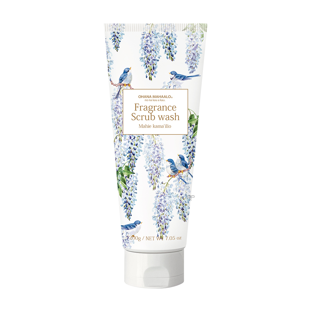 OHANA MAHAALO 紫藤啾啾 角質掰掰磨砂沐浴霜(沁涼)200g