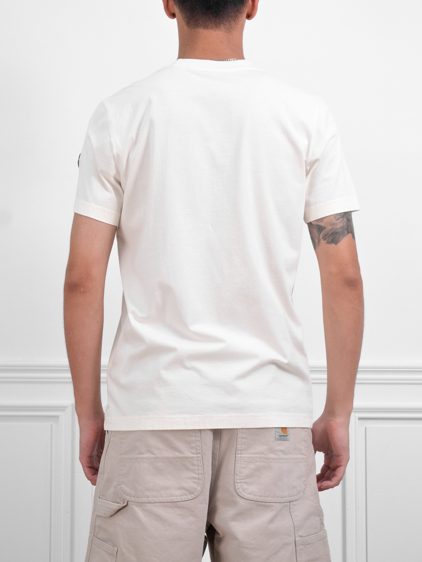 Moncler Blurred Logo Cotton T-Shirt 模糊LOGO短袖 黑/白【K10918C0000489A17999】