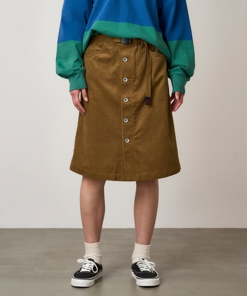 Gramicci BUTTONED DOWN MIDI SKIRT