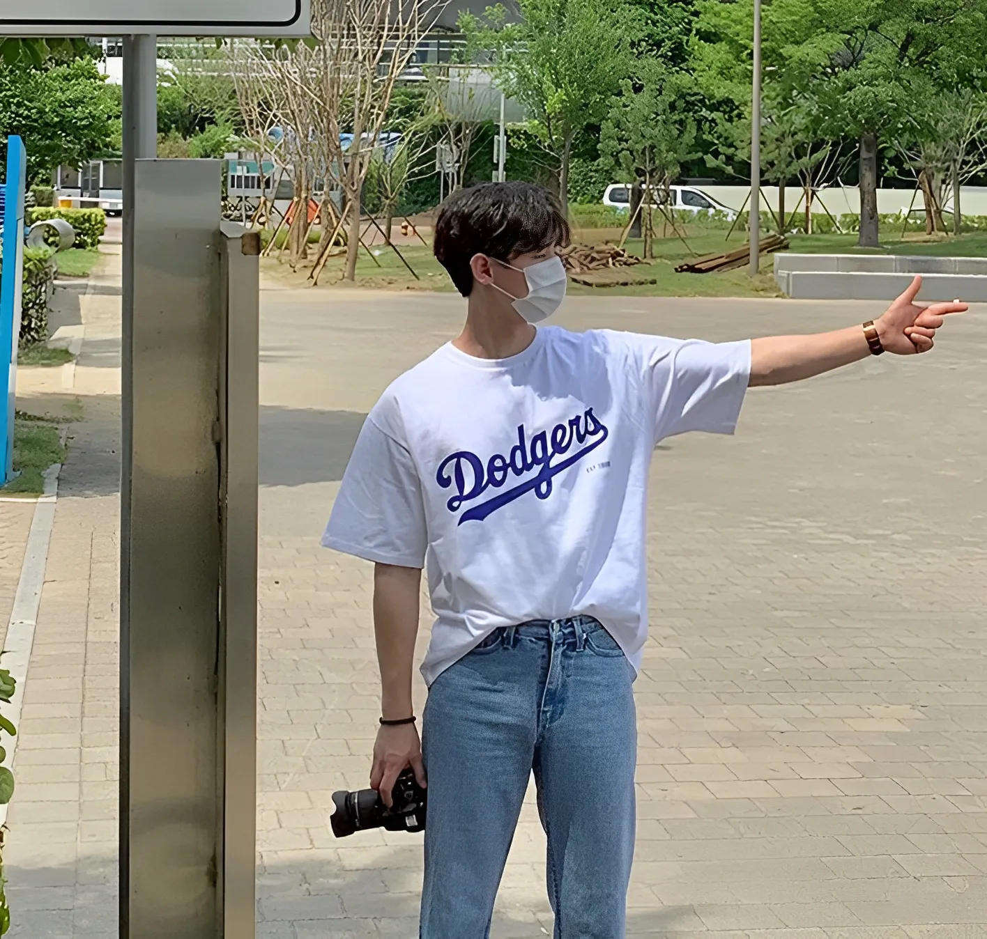 Dodgers 美式 草寫 寬鬆 短袖