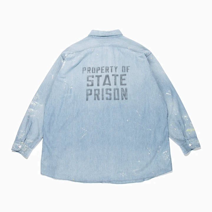 BOWWOW 2025 STATE PRISON CHAMBRAY SHIRTS - INDIGO PRE ORDER ITEM (預訂中)