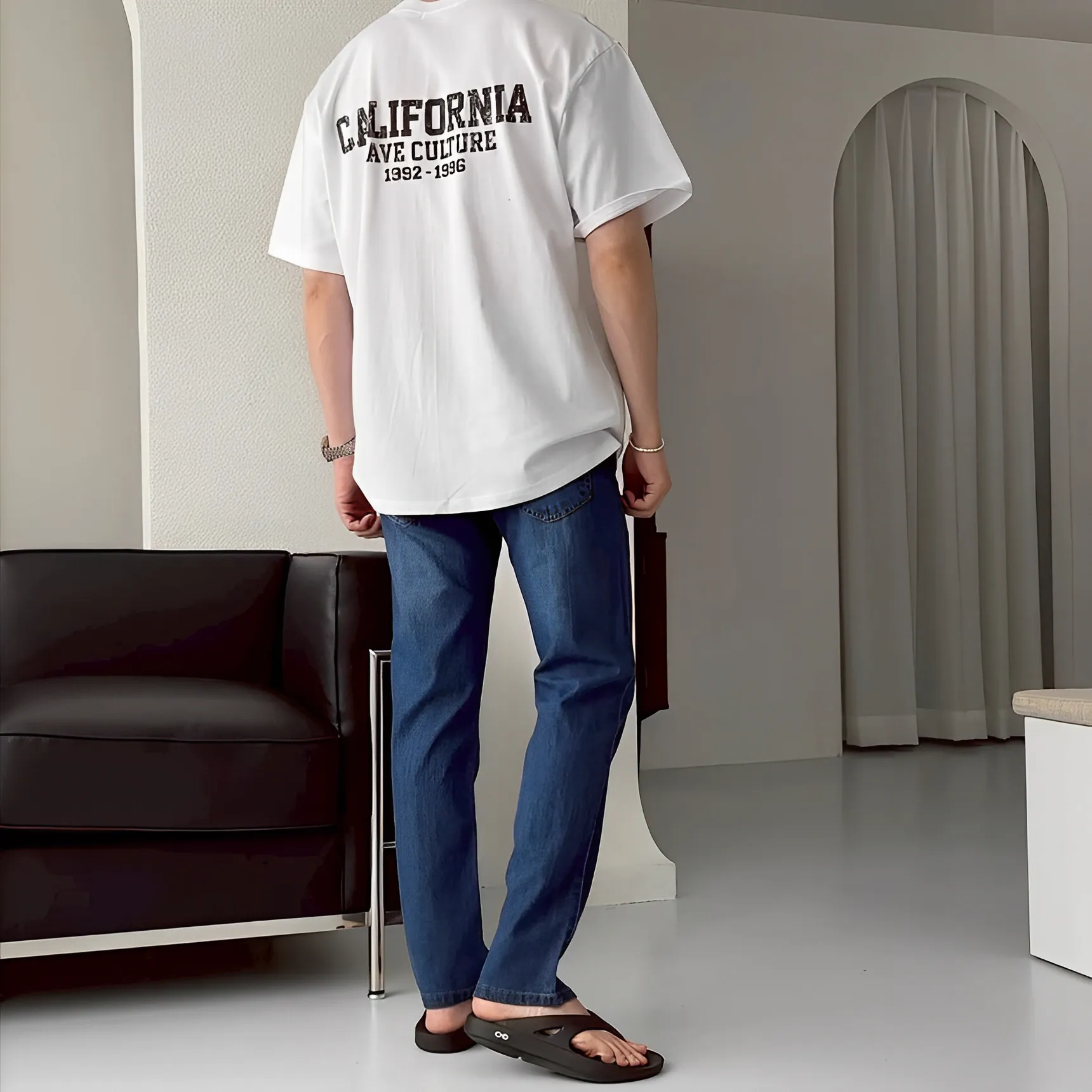 CALIFORNIA 斑駁 設計 英文 短袖