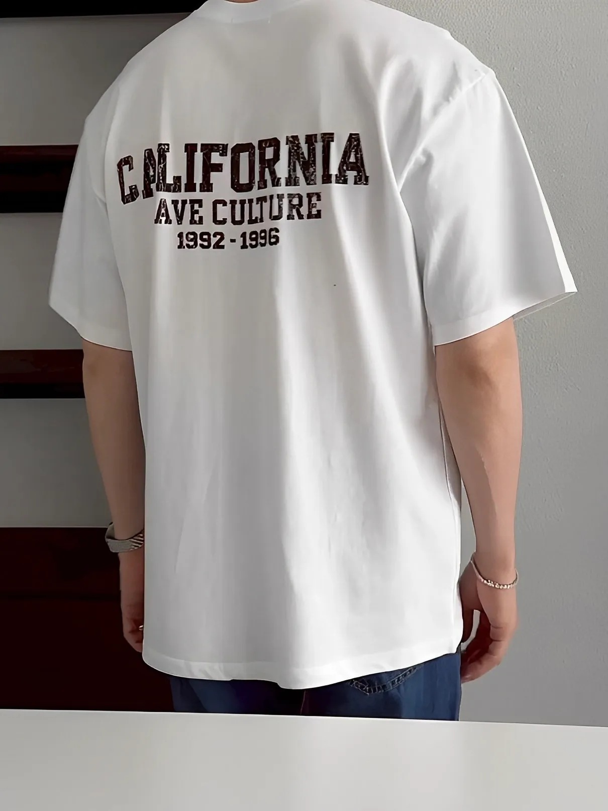 CALIFORNIA 斑駁 設計 英文 短袖