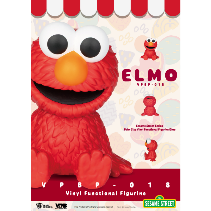 Beast Kingdom 芝麻街 Sesame Street Palm Size Vinyl Functional Figurines - ELMO / COOKIE MONSTER / BIG BIRD