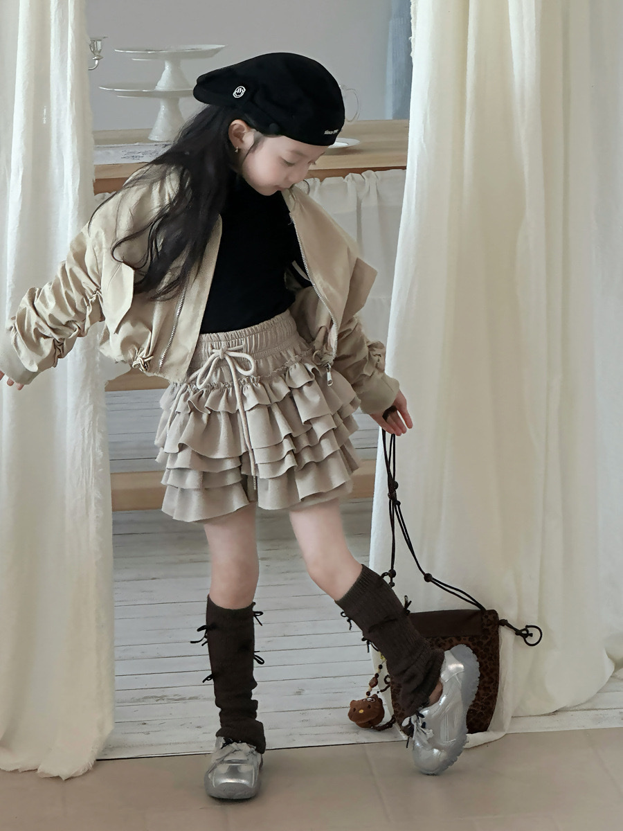 高級感短款皺摺棒球外套