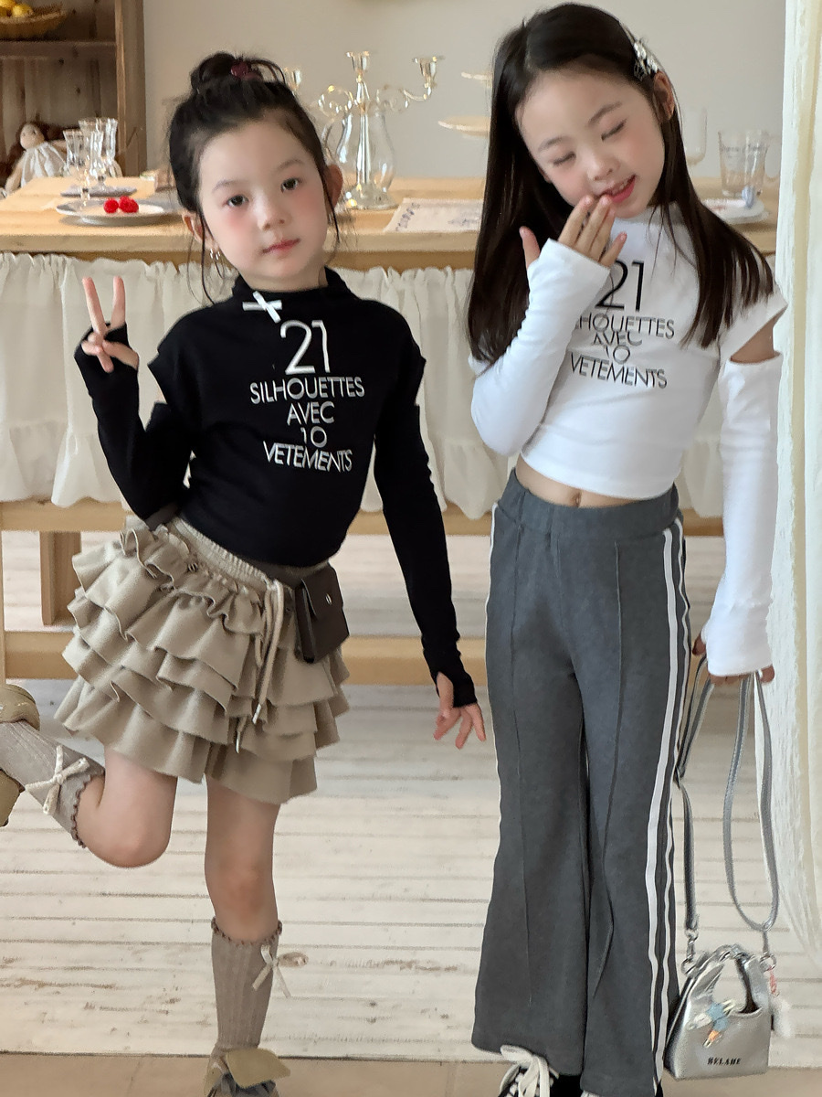 高腰綁帶側條休閒喇叭褲