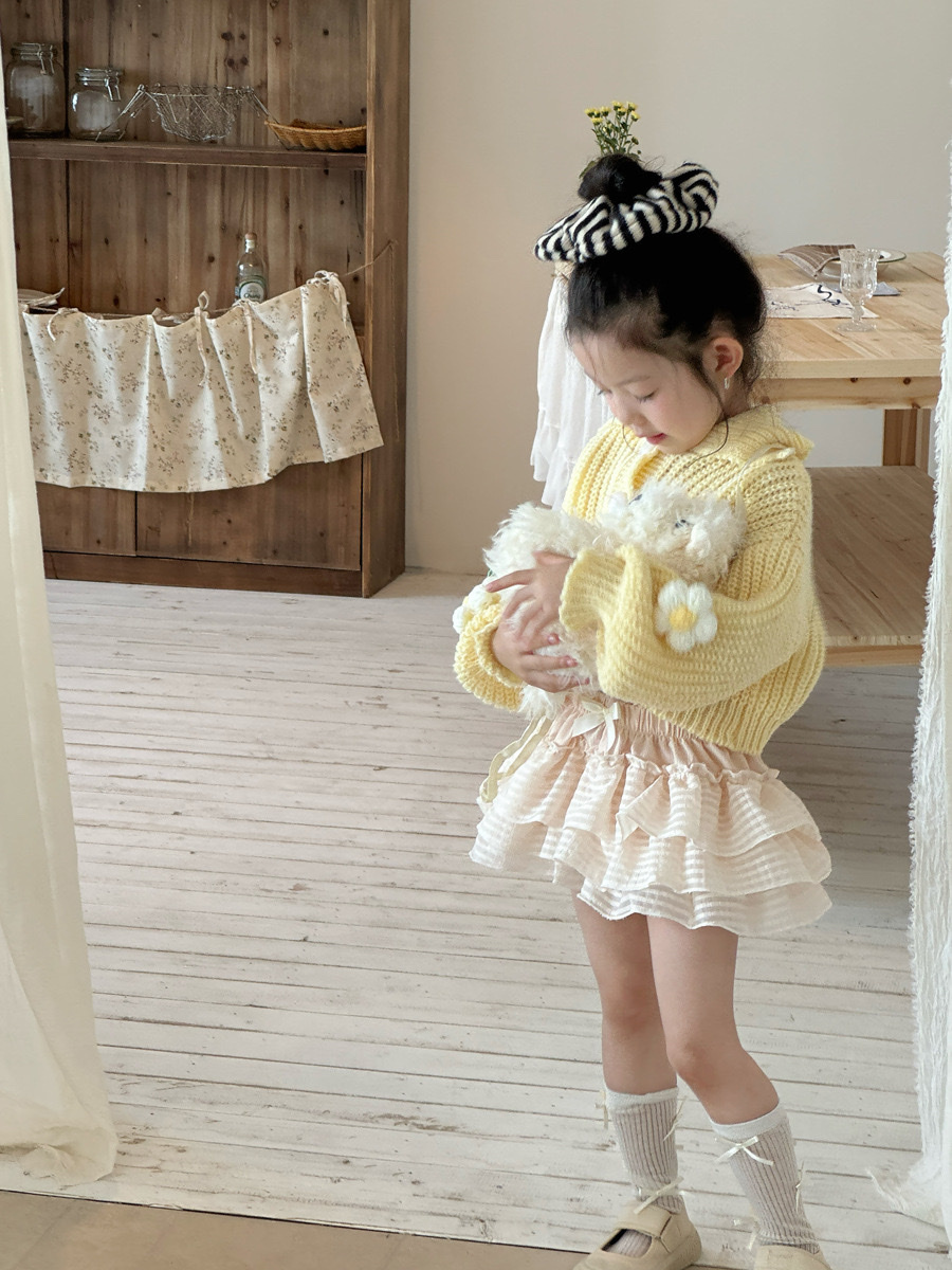 糖果色甜美花朵外套