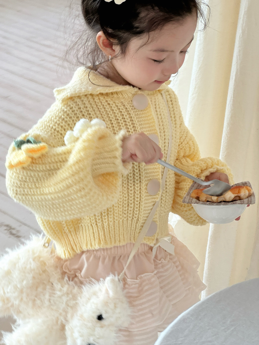 糖果色甜美花朵外套