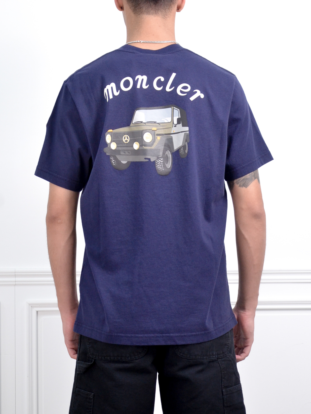 Moncler x Mercedes-Benz by Nigo G-Class T-Shirt 背圖短袖 藍/白【K14018C0000489AB9754】