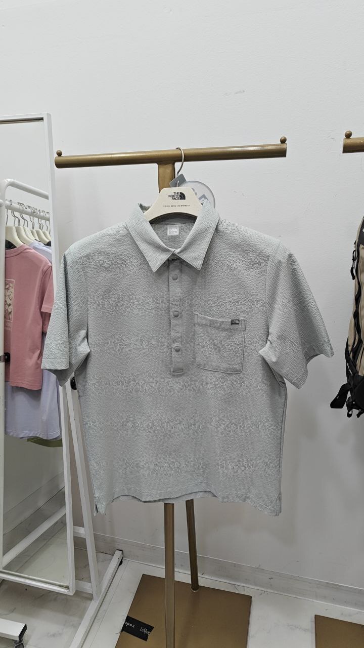[K] THENORTHFACE COOL GRAY M'S PUMICE S/S POLO SHIRTS, NH8SR05C-CGY (KTNF157)
