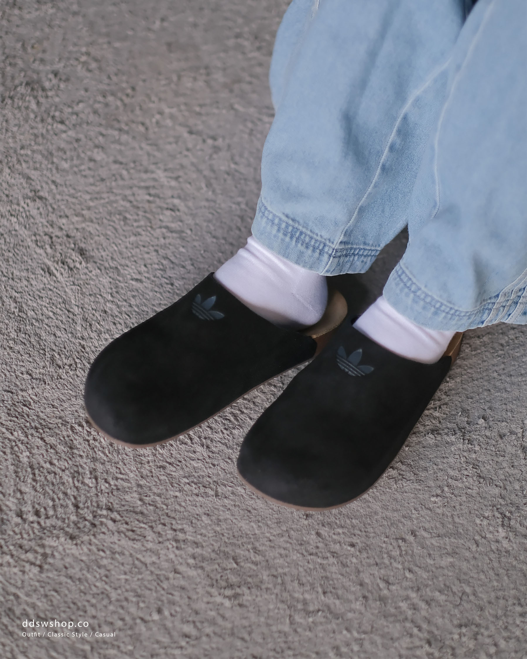 "代購" ADIDAS ORIGINALS ADIMULE 麂皮穆勒鞋 勃肯鞋 全黑 男女鞋 JQ4367