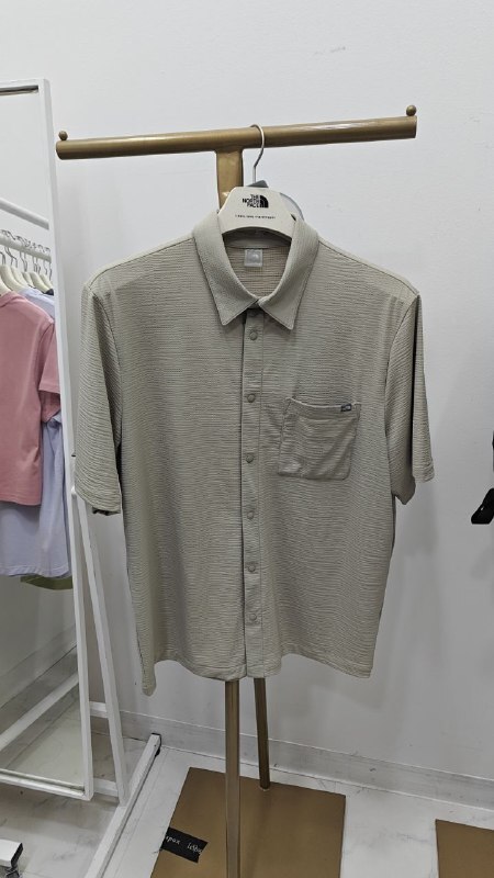 [K] THENORTHFACE GRAYISH BEIGE ANTRANI S/S SHIRTS, NH8SR11B-GRB (KTNF158)