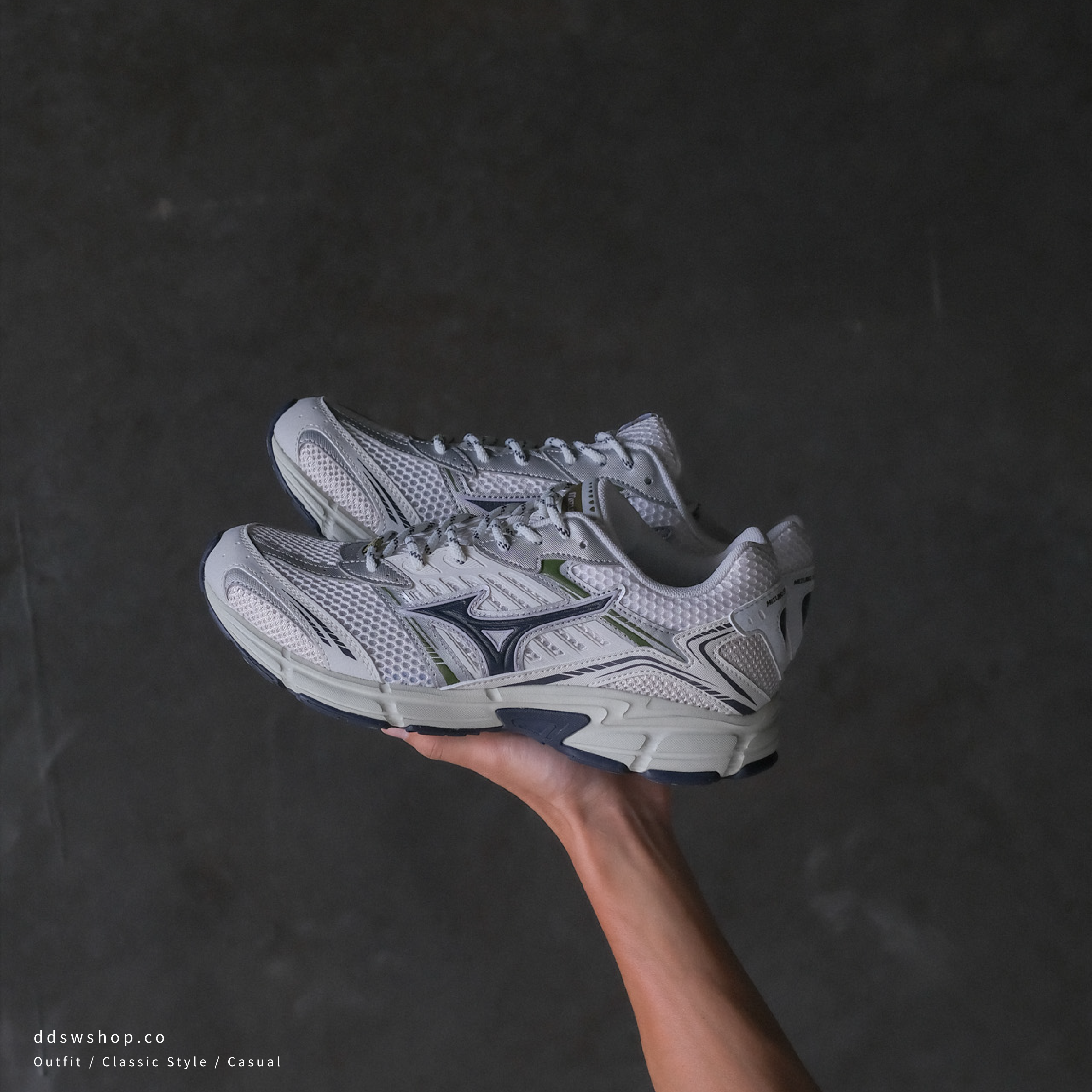 "代購" Mizuno Speed 2010 玉石白 復古 機能鞋 D1GH251706