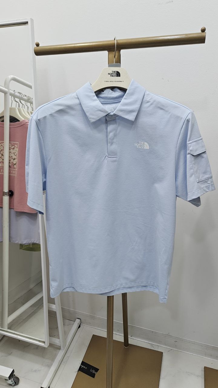 [K] THENORTHFACE LIGHT BLUE ALL DAY S/S POLO, NT7PR09A-LBL (KTNF160)