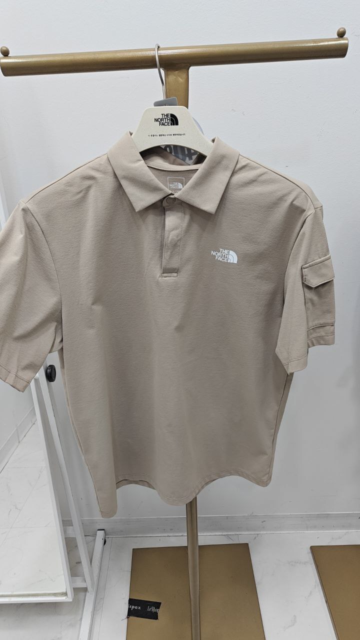 [K] THENORTHFACE DARK BEIGE ALL DAY S/S POLO, NT7PR09B-DBE (KTNF161)