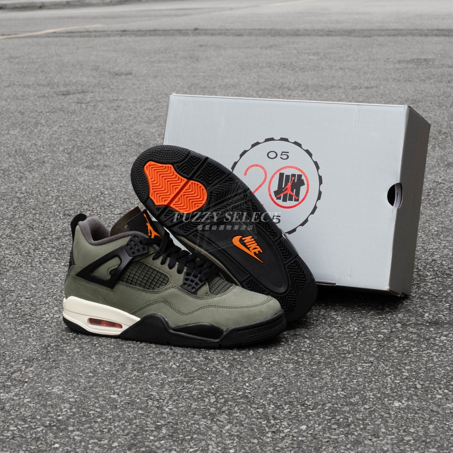 【逢甲 FUZZY】Undefeated x Air Jordan 4 "Jumpman" 2025聯名 軍綠 IB1519-200