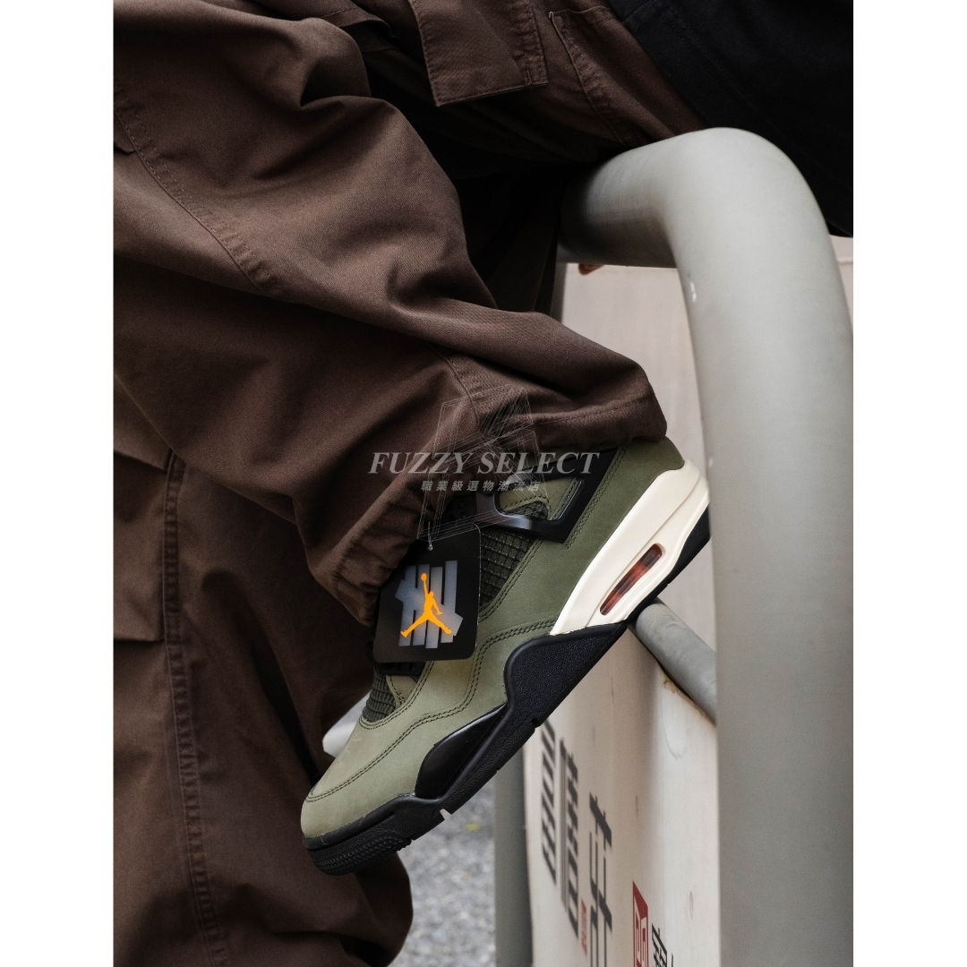 【逢甲 FUZZY】Undefeated x Air Jordan 4 "Jumpman" 2025聯名 軍綠 IB1519-200