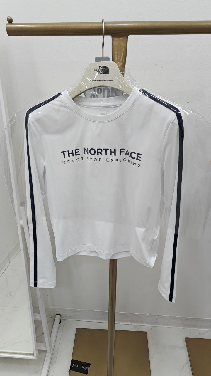 [K] THENORTHFACE WHITE ICE VIBE L/S ROUND TEE, NT7TQ18B-WHT (KTNF162)