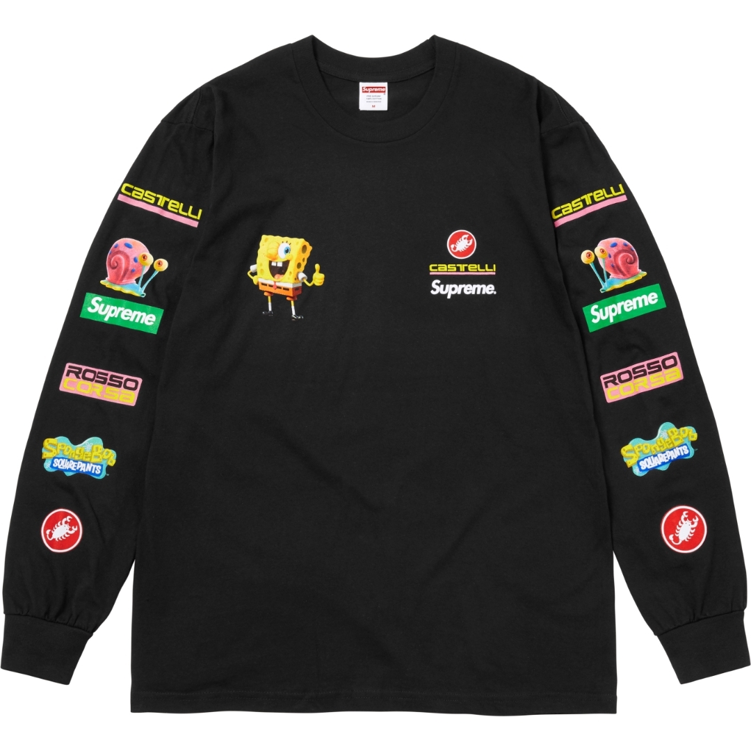 SUPREME SS25 SPONGEBOB CASTELLI RACING L/S TEE 長T(2色)