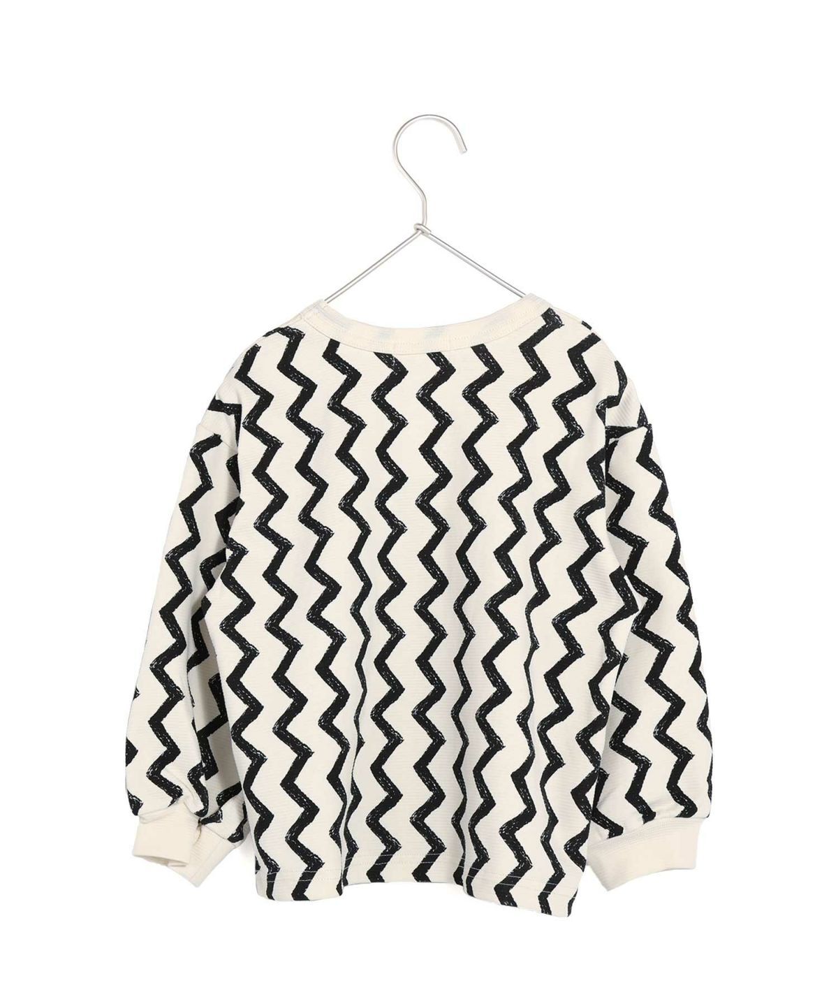 日本 MYD 高彈性羅紋 時尚條紋 長袖上衣 (140尺寸) M540106