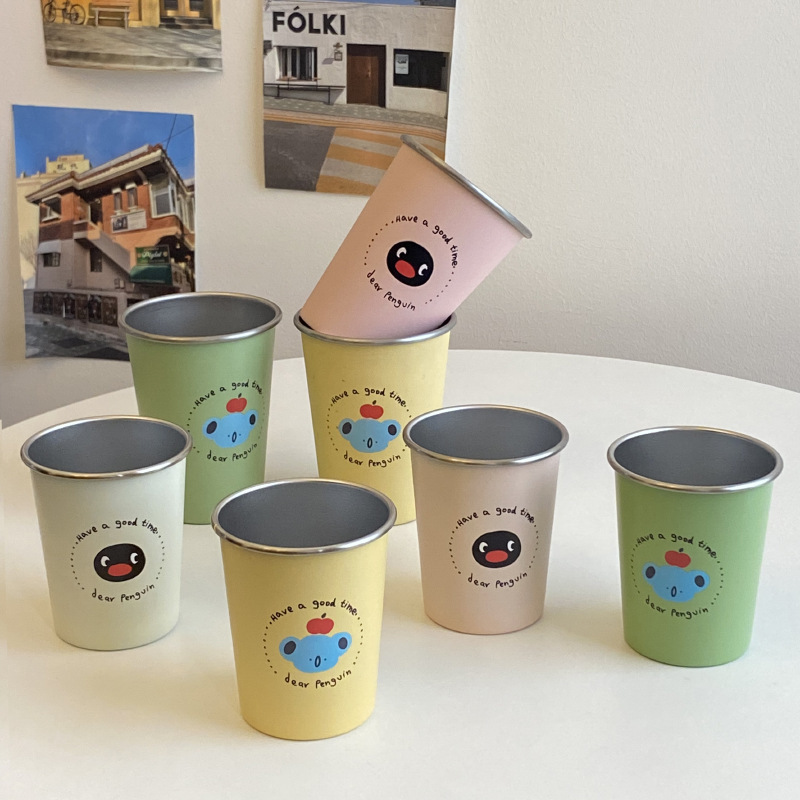 《6200》可愛卡通動物不鏽鋼漱口杯(350ml)