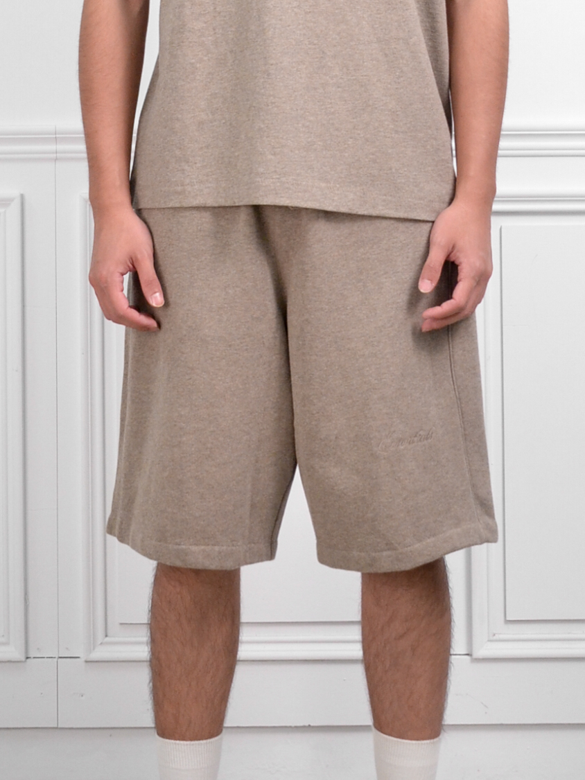 Essentials 草寫刺繡短褲 深灰/淺灰/卡其