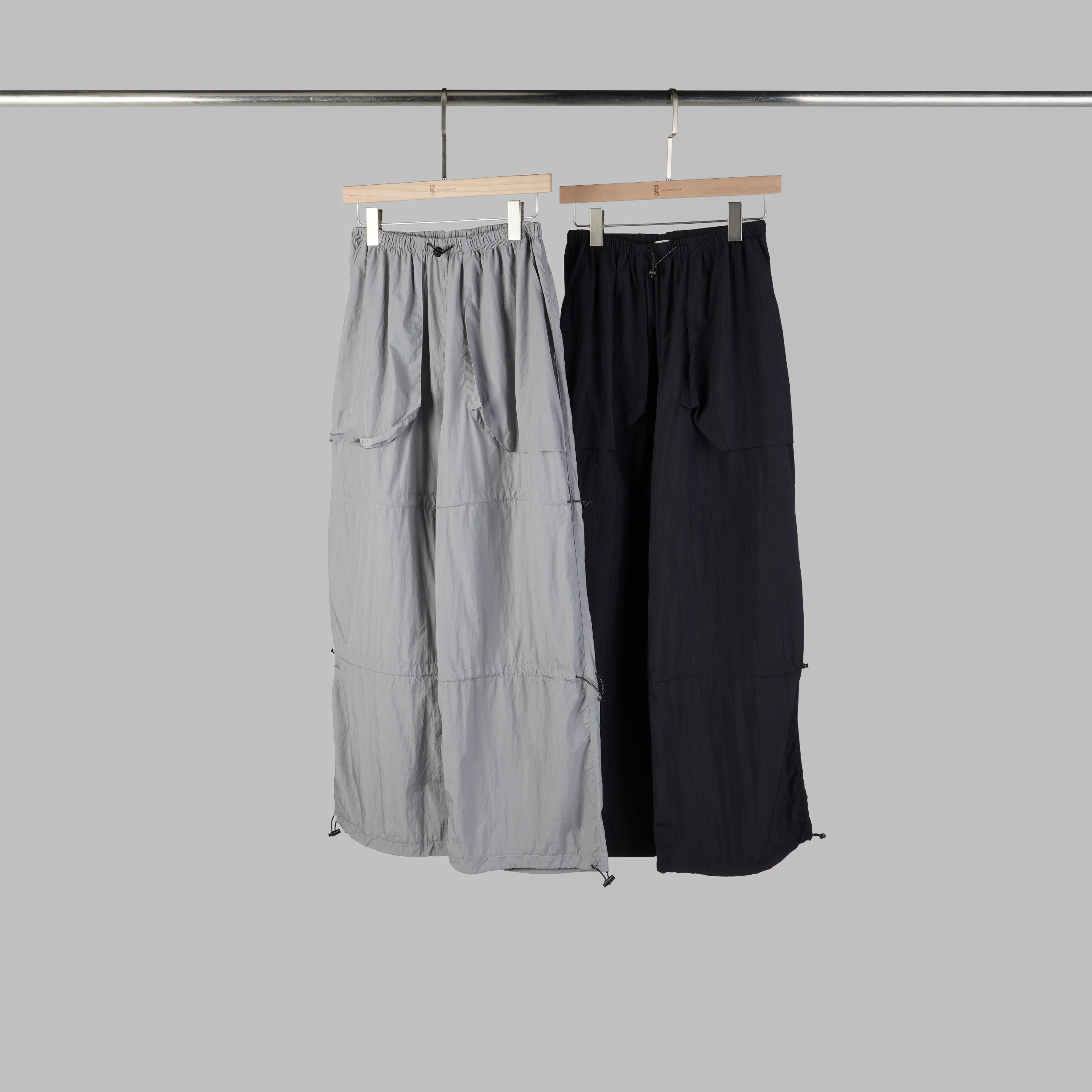 層次感抽繩大口袋工裝褲 | 2色