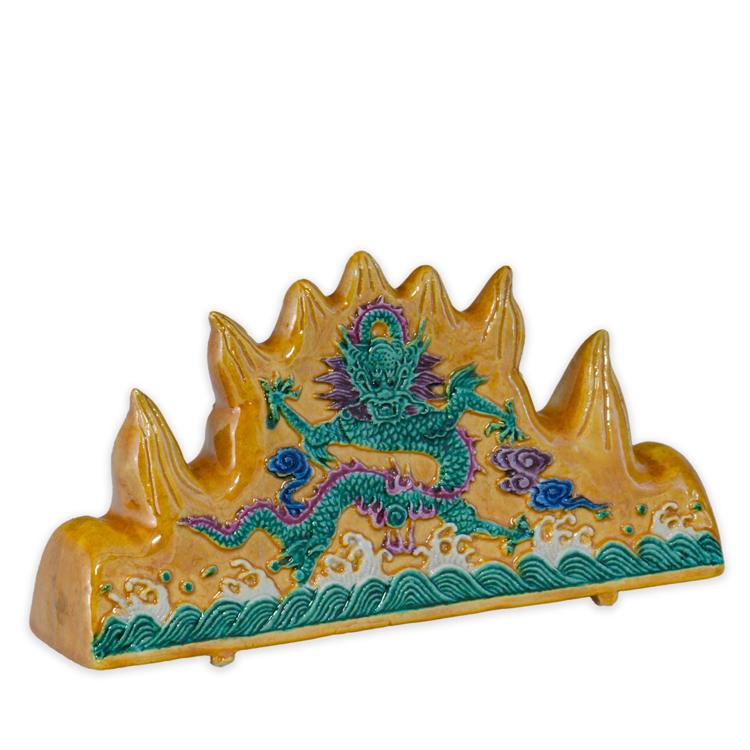 素三彩筆山｜手工陶瓷筆架 中式書房藝術擺設推薦