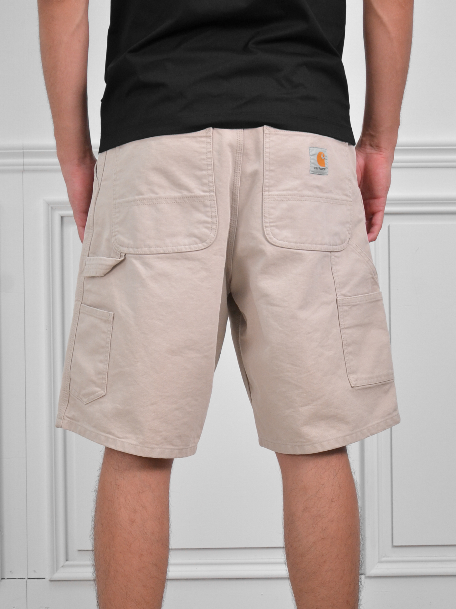 Carhartt Wip Single Knee Short 單膝牛仔短褲 (帆布款) 黑/卡其【I034797_89_4O】