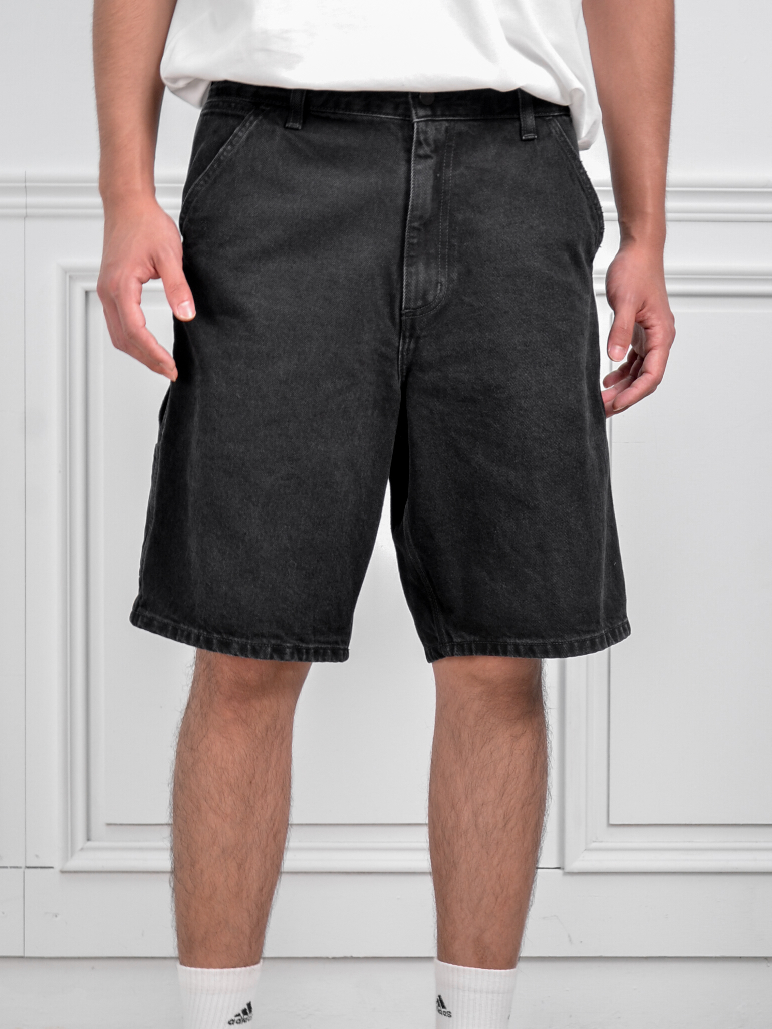 Carhartt Wip Single Knee Short 單膝牛仔短褲 (帆布款) 黑/卡其【I034797_89_4O】