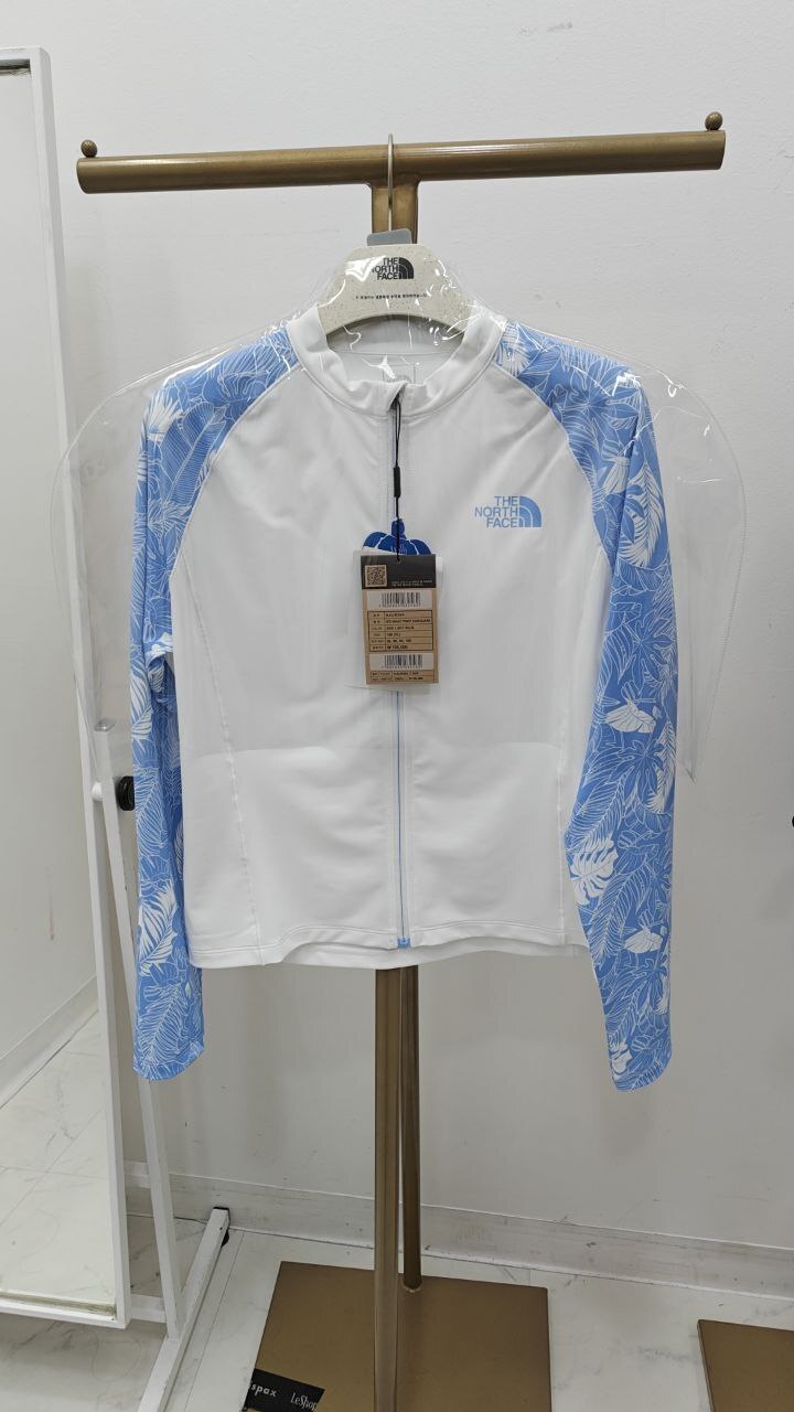 [K] THENORTHFACE SKY BLUE W'S WAVEY PRINT RASHGUARD, NJ5JR34A-SKB (KTNF165)