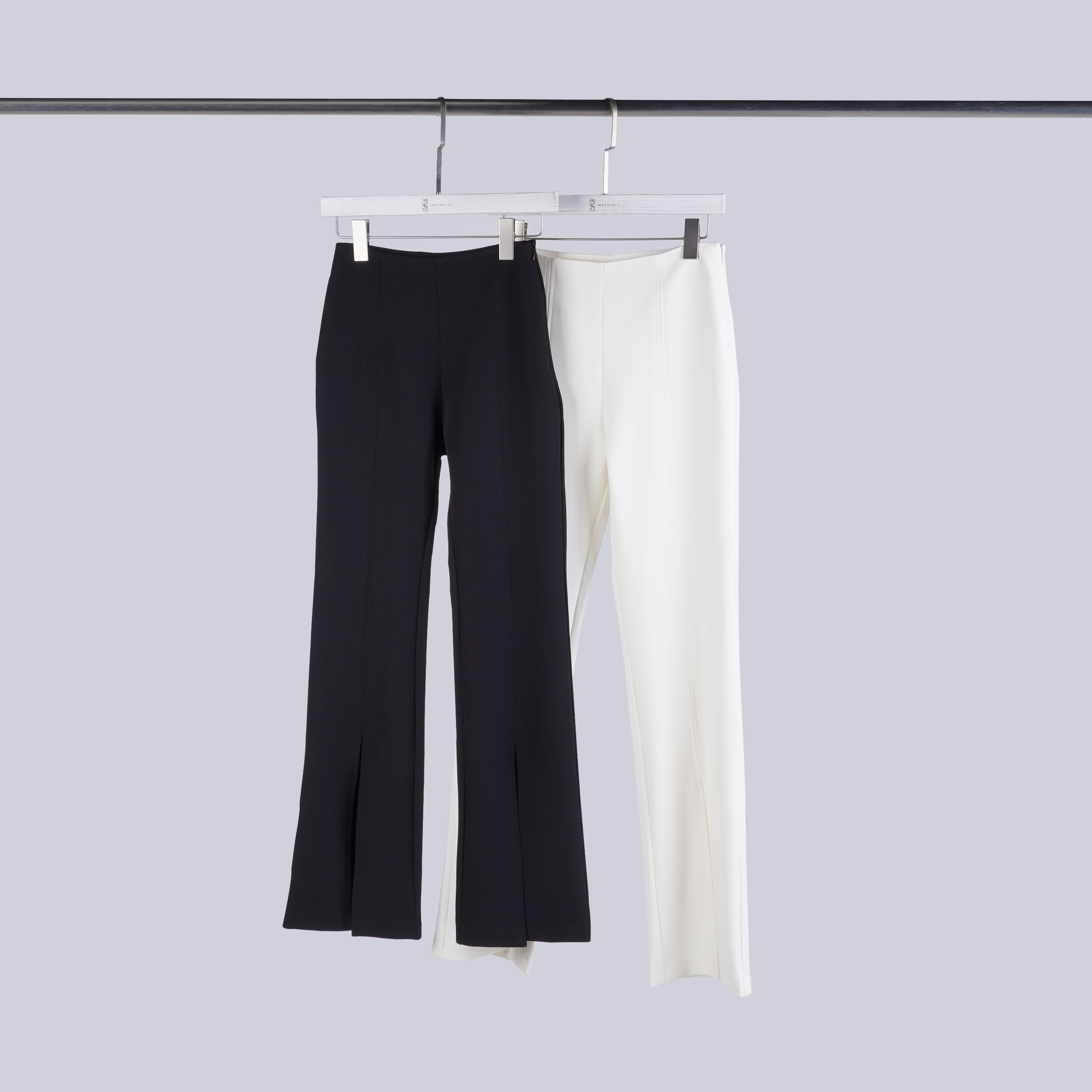 質感開衩側拉鍊彈性褲 | S-M |  2色