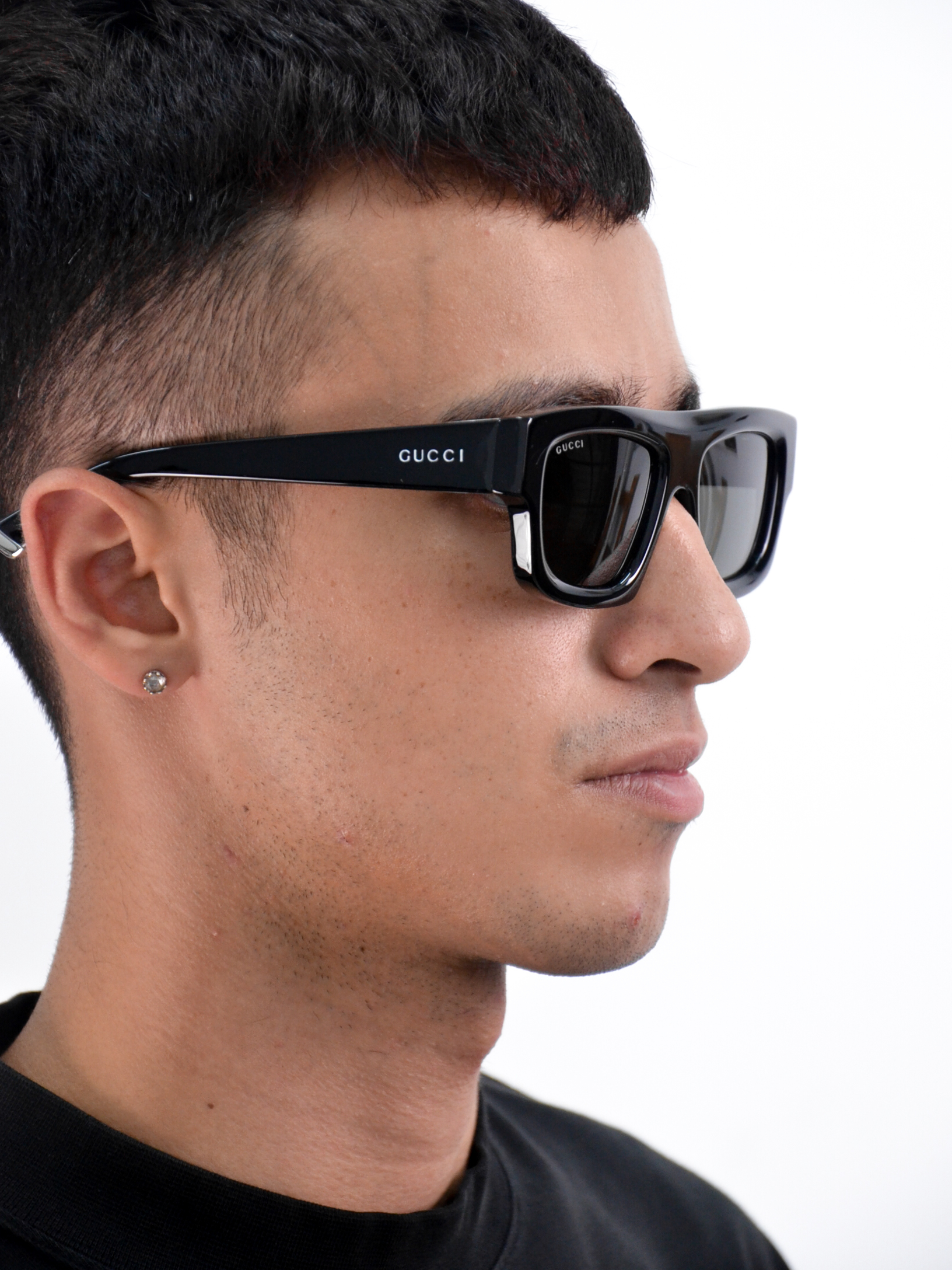 Gucci Rectangular frame sunglasses in black 矩形框太陽眼鏡 墨鏡【‎823843 J0740 1012】