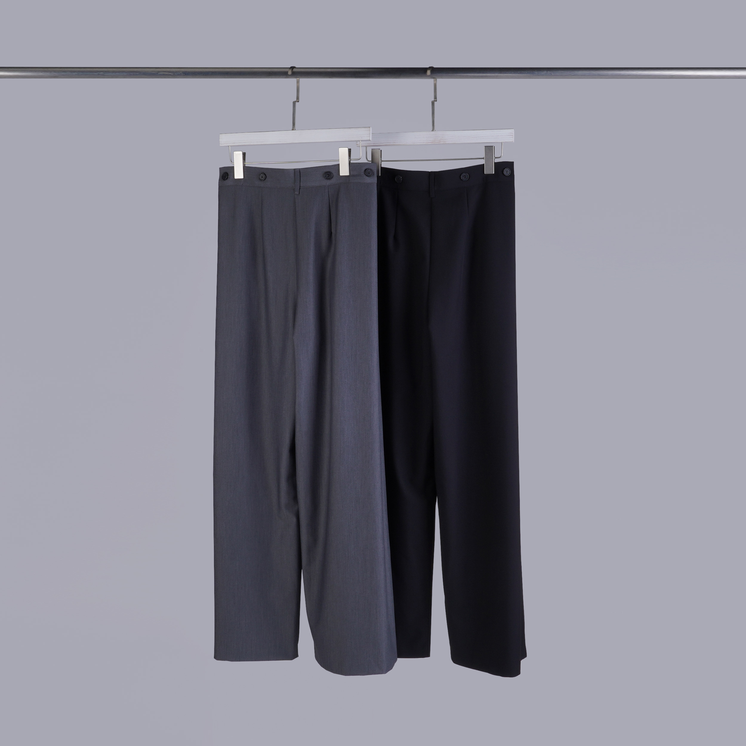 質感壓褶調節釦西裝褲 | S-M | 2色