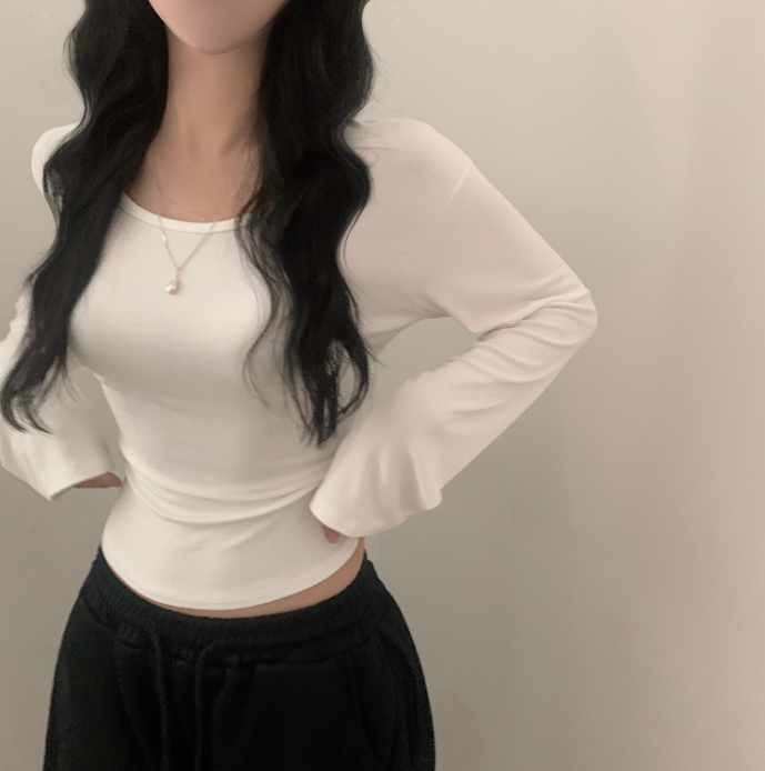 早秋預訂｜-5kg✨純色U長袖T 恤