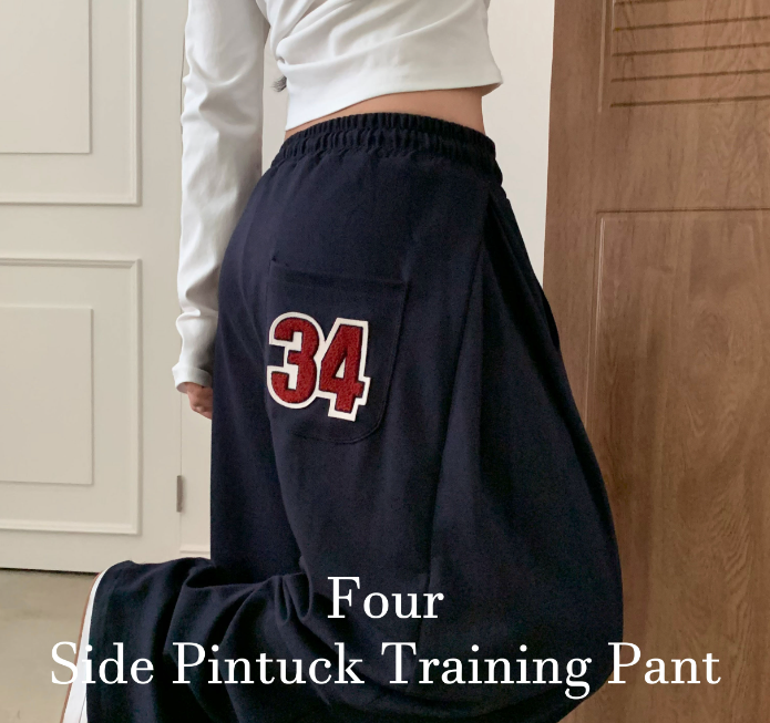 早秋預訂｜34貼布寬身運動褲