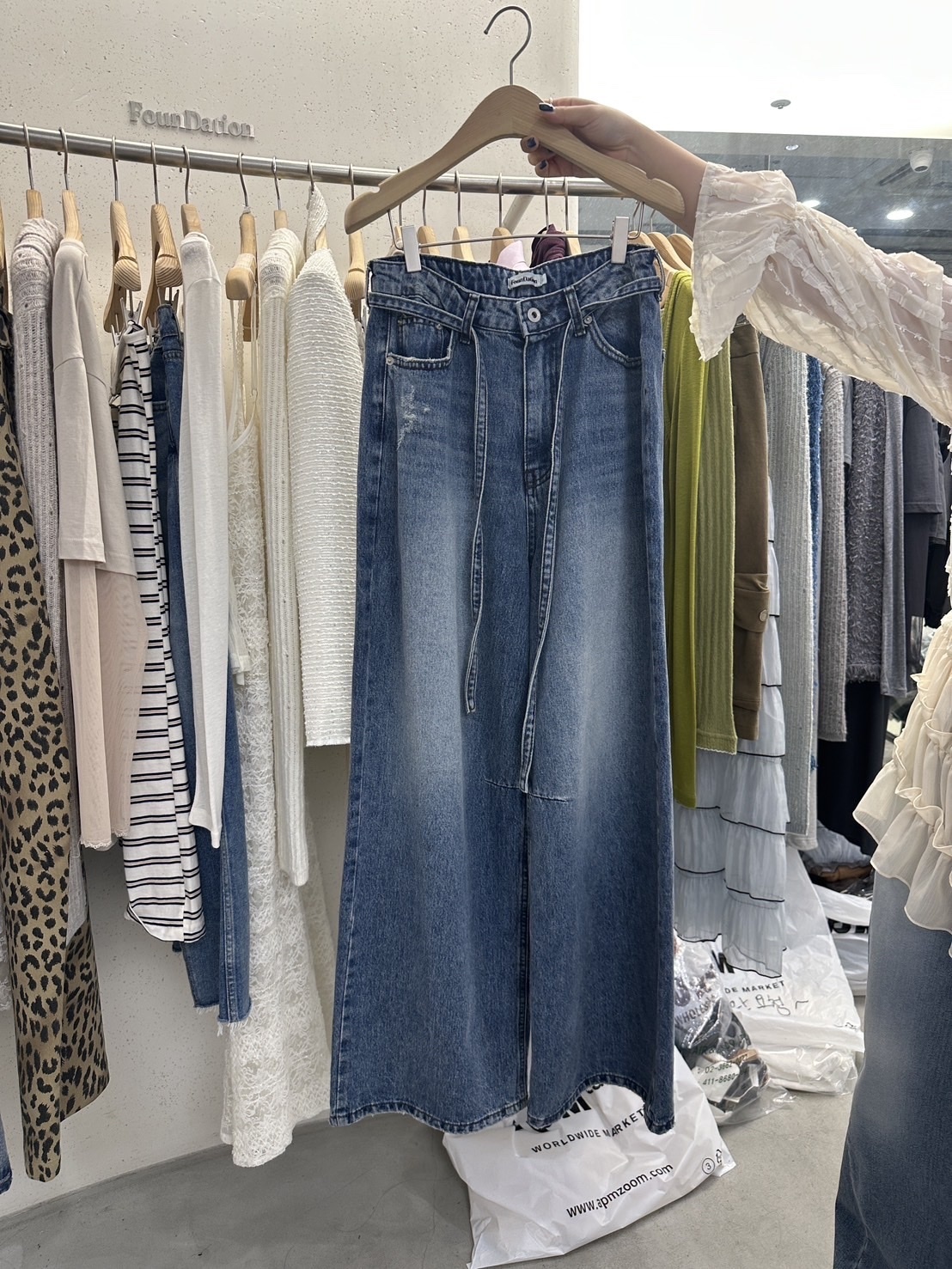 正韓時髦onni低腰牛仔褲