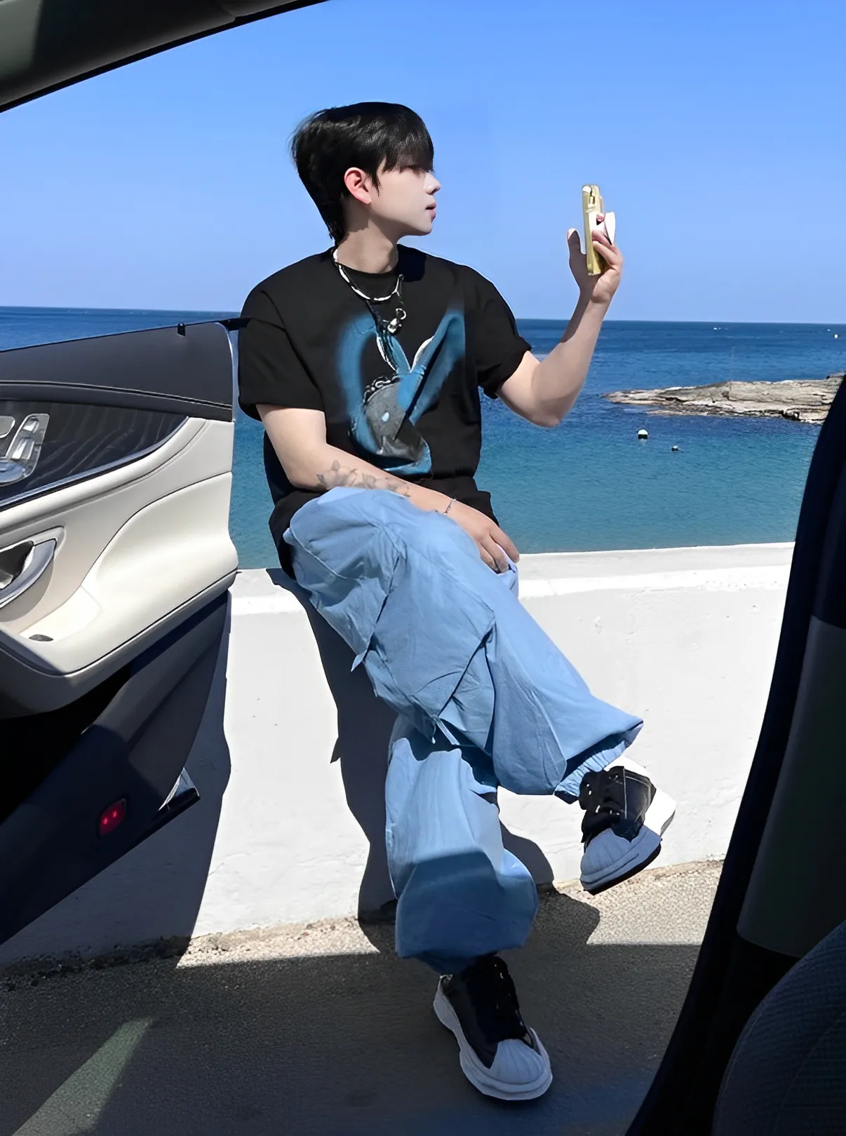 噴漆 兔子 愛心 設計 塗鴉 男女 短袖