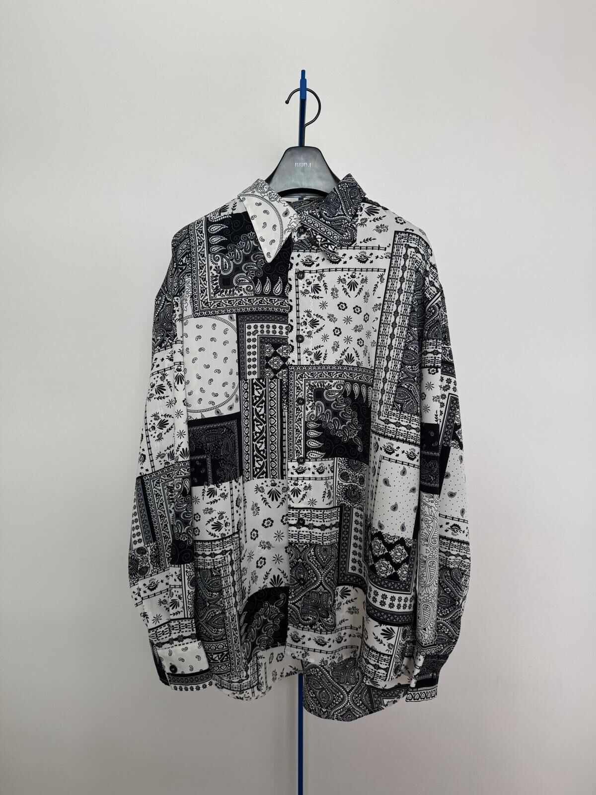 民族拼格長袖恤衫 MALENKII-161S