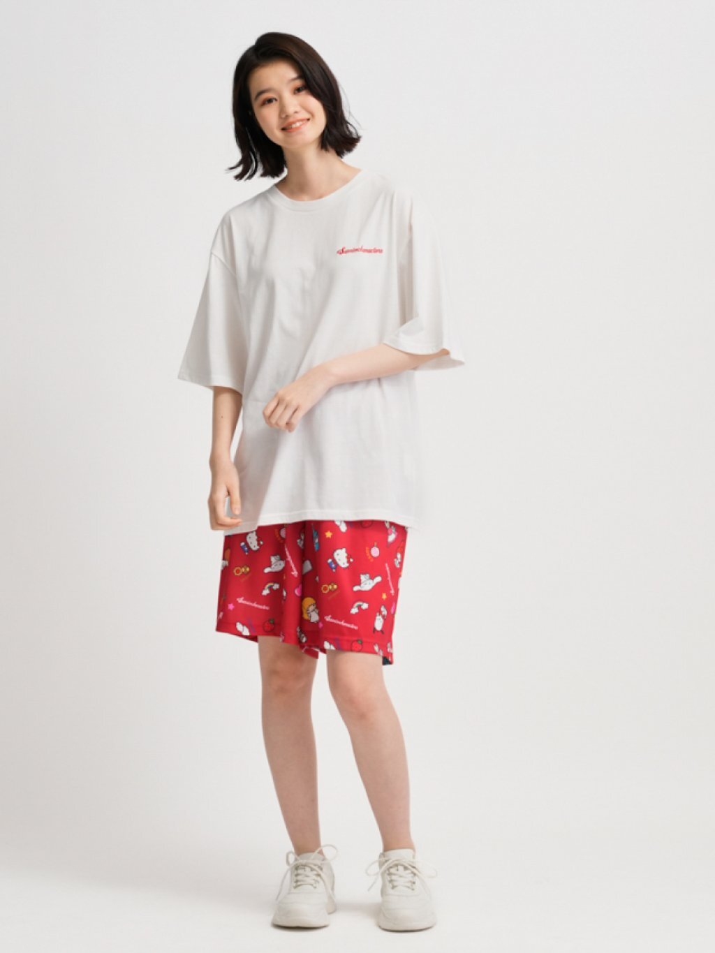 日版Sanrio 寬鬆女士Tee+短褲套裝