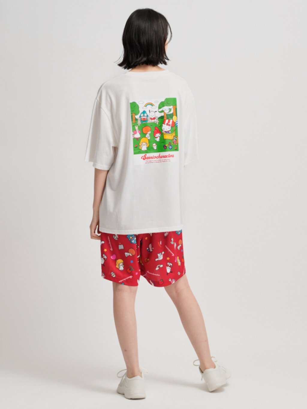 日版Sanrio 寬鬆女士Tee+短褲套裝