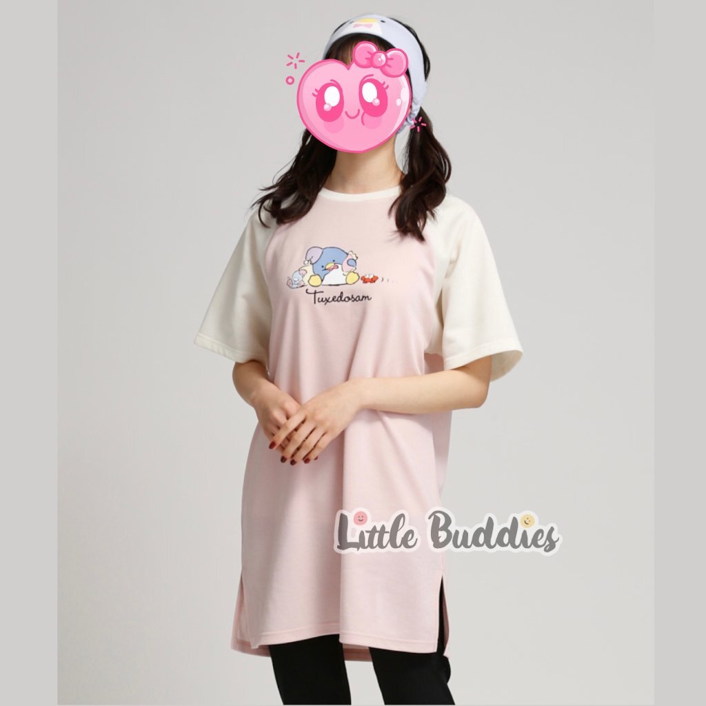 日版Sanrio 牛角袖長身針織衫附髮帶