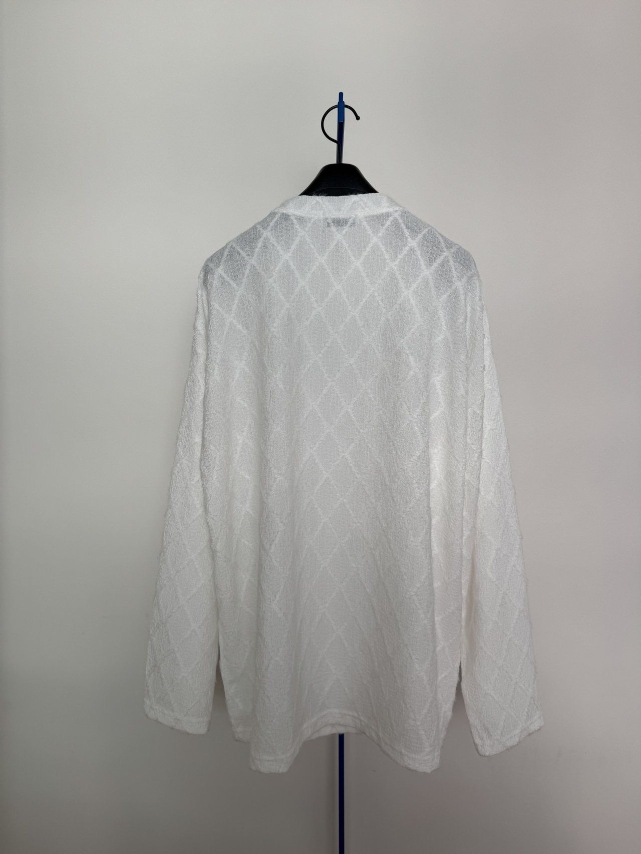 淨色暗菱格長袖衫 MALENKII-168T