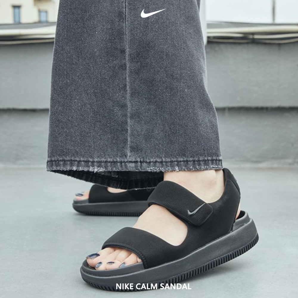現貨 Nike Calm Sandals 全黑 厚底 麵包 涼鞋 女生涼鞋 FJ6043-001
