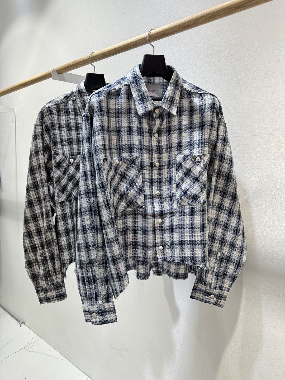 格仔長袖恤衫 C_y-114S