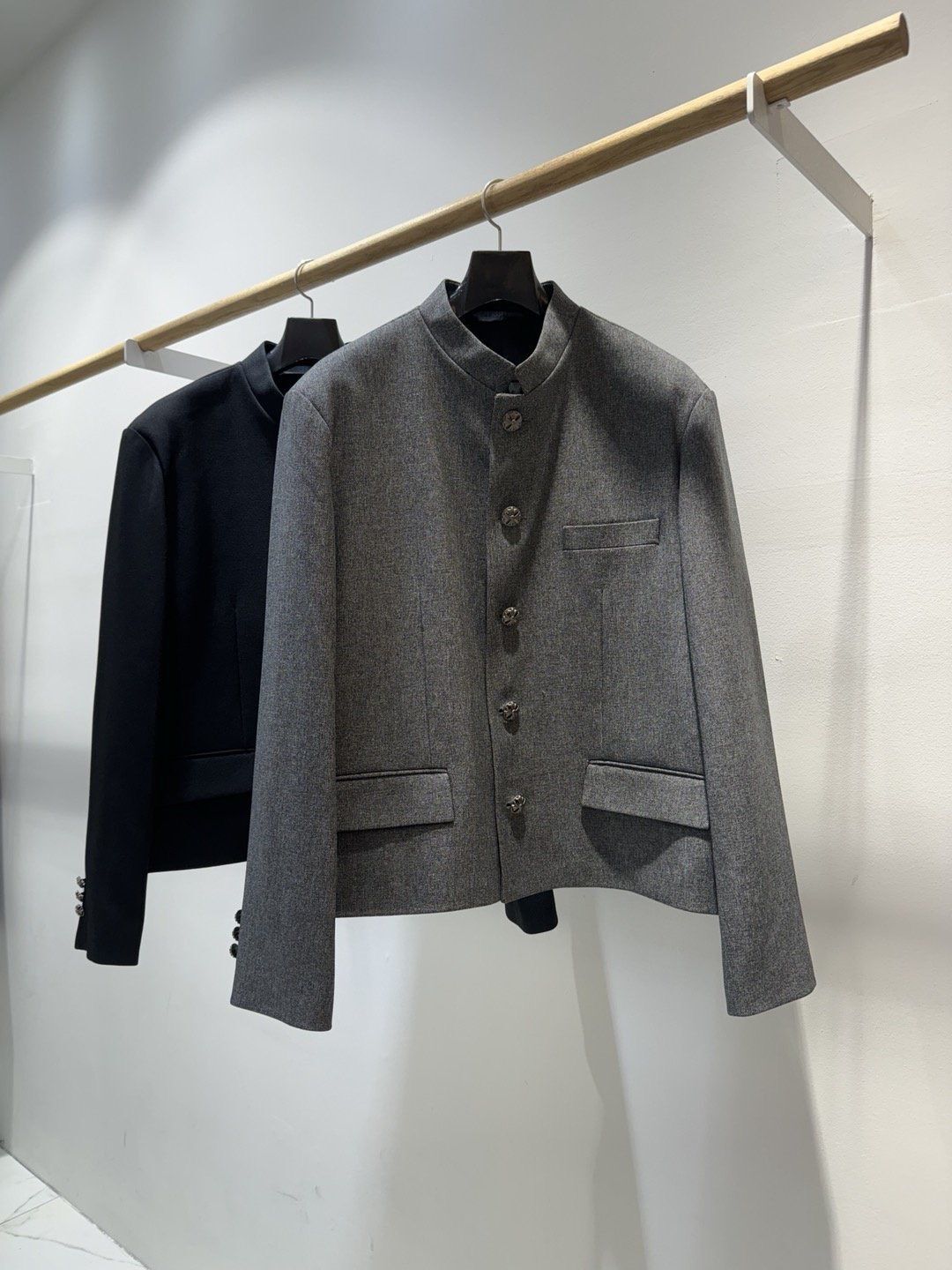 淨色企領短身西裝褸 C_y-122JK